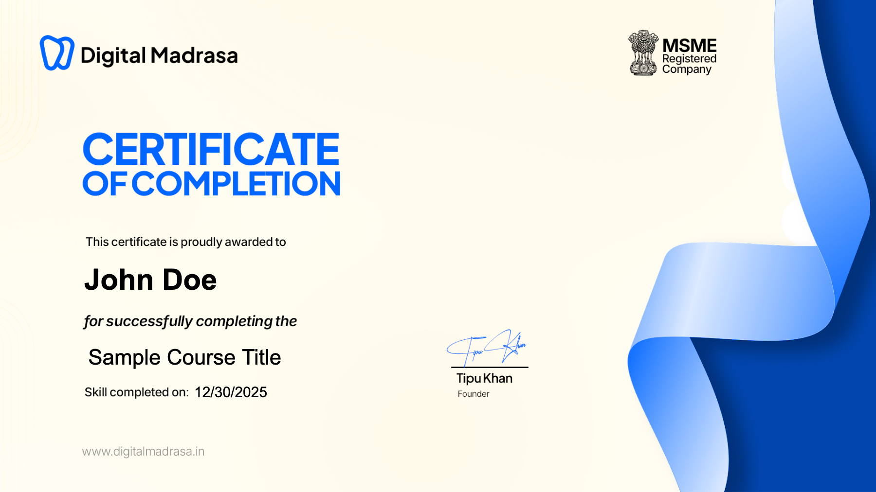 Digital Madrasa Certificate